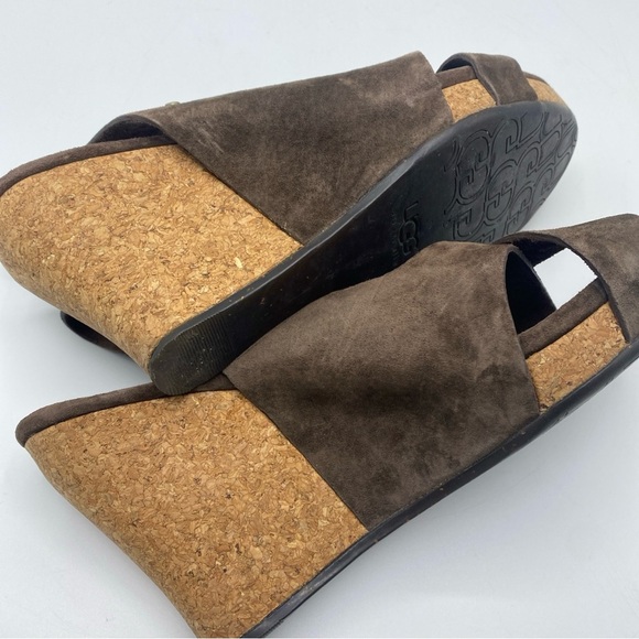 Ugg Hazel Suede Ankle Strap Women's Cork Wedge Platform Sandals Sz 7 SN 1771 - Picture 6 of 8